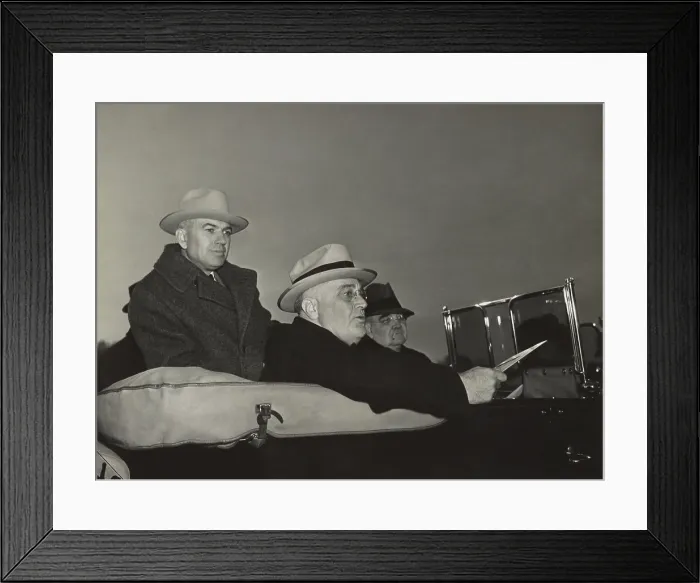 Framed Print : Pres. Franklin Roosevelt with Resettlement Administrator, Rex Tugwell. Feb. 1937