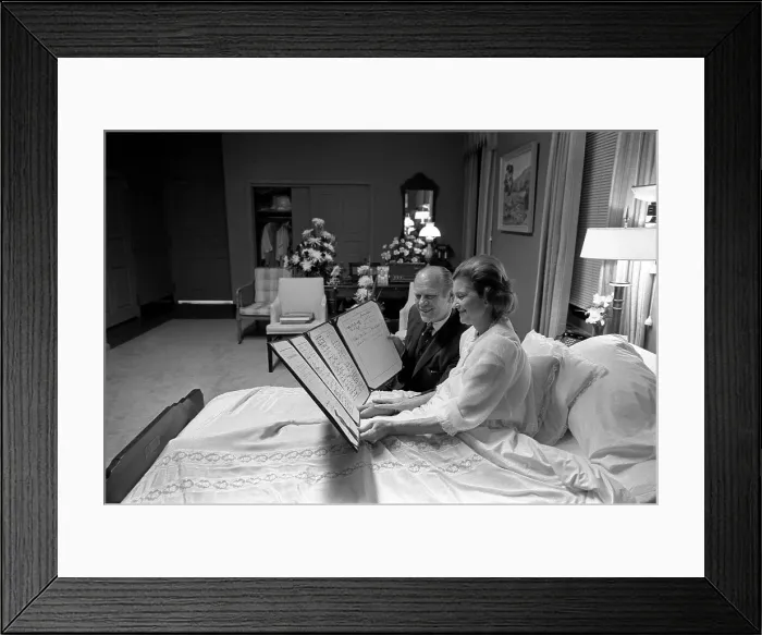 Framed Print : Within two month of becoming First Lady, Betty Ford had breast cancer surgery at Bethesda Naval Hospital. President and Mrs Framed Print : Within two month of becoming First Lady, Betty Ford had breast cancer surgery at Bethesda Naval Hospital. President and Mrs