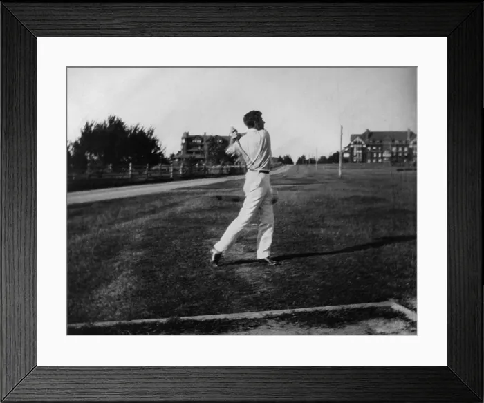 Framed Print : Franklin D. Roosevelt playing golf at Campobello, New Brunswick. 1904. (BSLOC_2013_6_17)