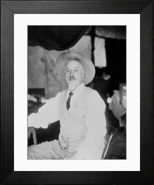 Framed Print : William Frederick Cody, aka Buffalo Bill (1846-1917), legendary Western scout turned Wild West Show impresario in 1911