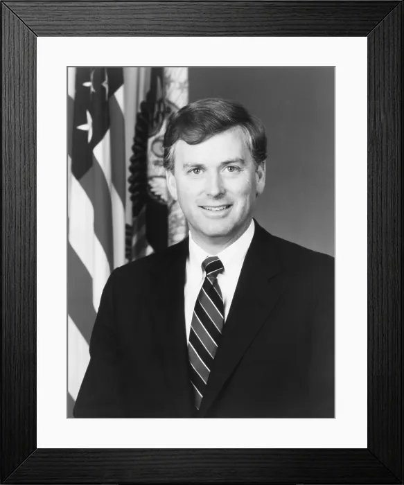 Framed Print : Official Portrait of Vice President Dan Quayle. 1989 Framed Print : Official Portrait of Vice President Dan Quayle. 1989