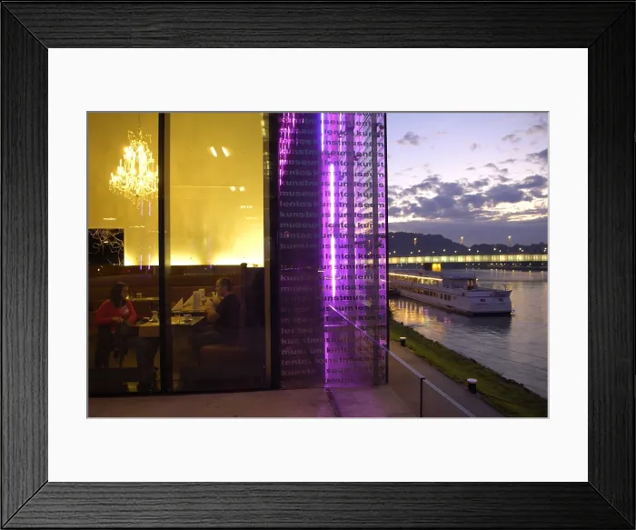 Framed Print : AUSTRIA. Linz. The Danube from Lentos Museum. AISA / Everett Collection - Image has fine art copyright Framed Print : AUSTRIA. Linz. The Danube from Lentos Museum. AISA / Everett Collection - Image has fine art copyright