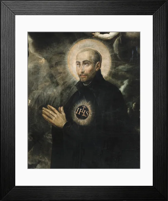 Framed Print : Detail of 'Aparicion de Cristo a San Ignacio' ('The Apparition of Christ to Saint Ignatius'), 1595