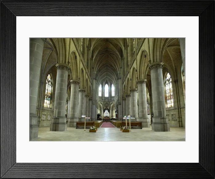 Framed Print : AUSTRIA. Linz. New cathedral of the Immaculate Conception (1855-1924). Neo-Gothic. Architecture. AISA / Everett Collection**US SALES ONLY**