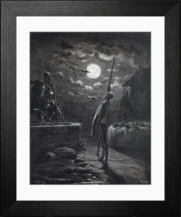 Framed Print : PISAN, Heliodore Joseph (1822-1890); Dore, Paul Gustave (1832-1883). Il se promenait d'un pas lent et mesure. 1875-1876