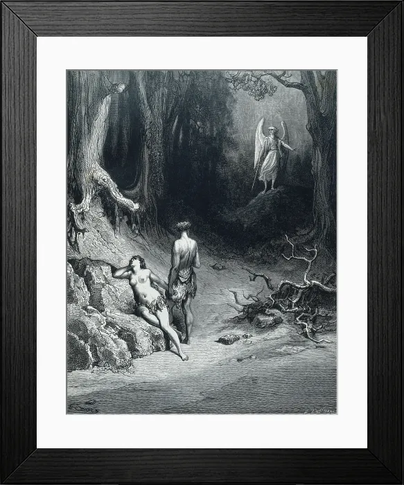 Framed Print : Dore, Paul Gustave (1832-1883). Paradise Lost. 1886-. Illustration for John Milton's work. Etching. - Iberfoto / Everett Collection (324245)**US SALES ONLY**