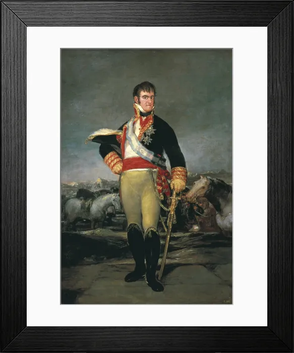 Framed Print : GOYA Y LUCIENTES, Francisco de (1746-1828). King Ferdinand VII. 1814. Oil on canvas. SPAIN. Madrid. Prado Museum