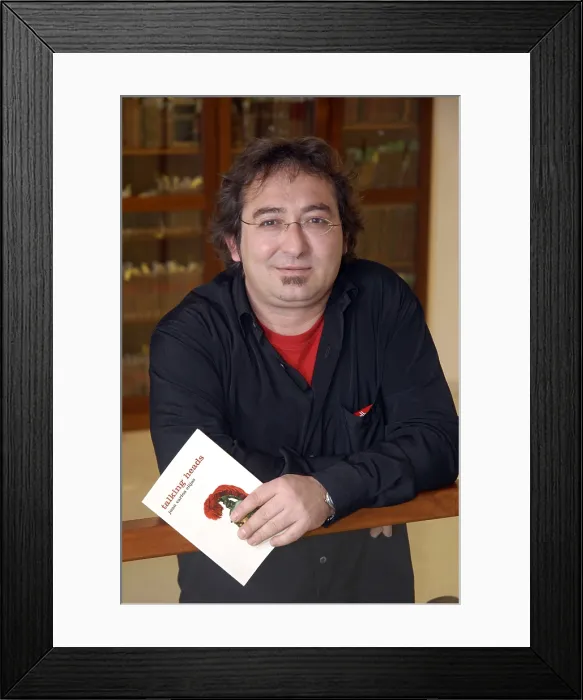 Framed Print : ElijasJuan Carlos (1966 - ). Spanish poet. Oscar Elias / AISA / Everett Collection (189455)**US SALES ONLY**