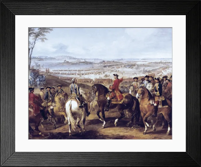 Framed Print : LENFANT, Pierre (1704-1787). Battle of Lawfeld. 2nd July 1747. 1771. Episode of the War of the Austrian Succession or the Pragmatic Sanction