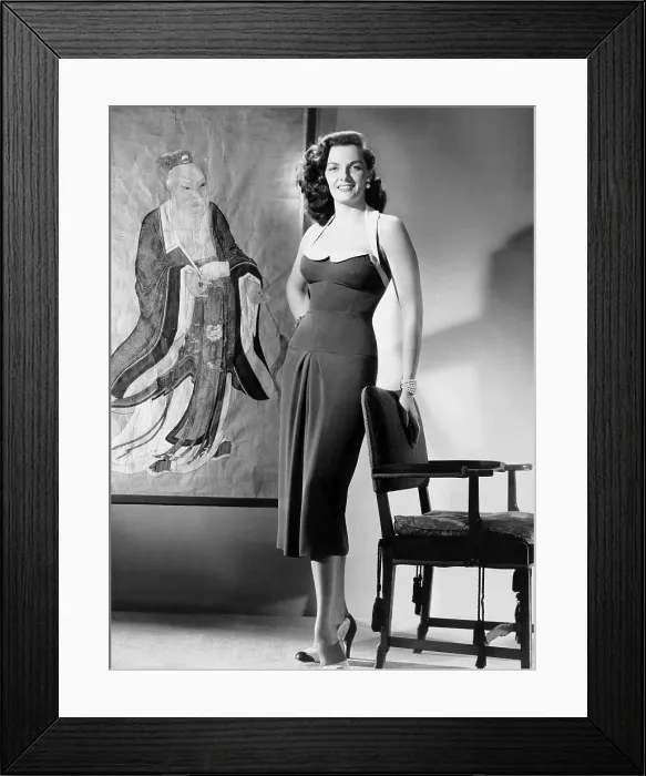 Framed Print : MACAO, Jane Russell, in a dress by Michael Woulfe, 1952 Framed Print : MACAO, Jane Russell, in a dress by Michael Woulfe, 1952