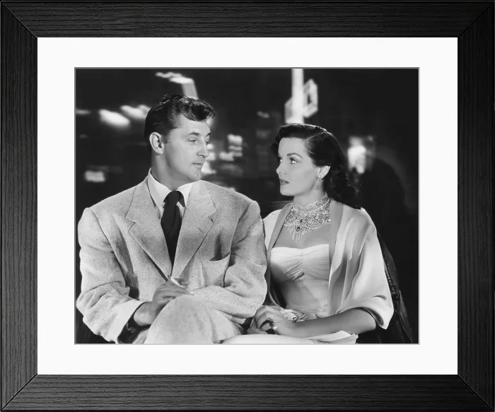 Framed Print : MACAO, from left, Robert Mitchum, Jane Russell, 1952