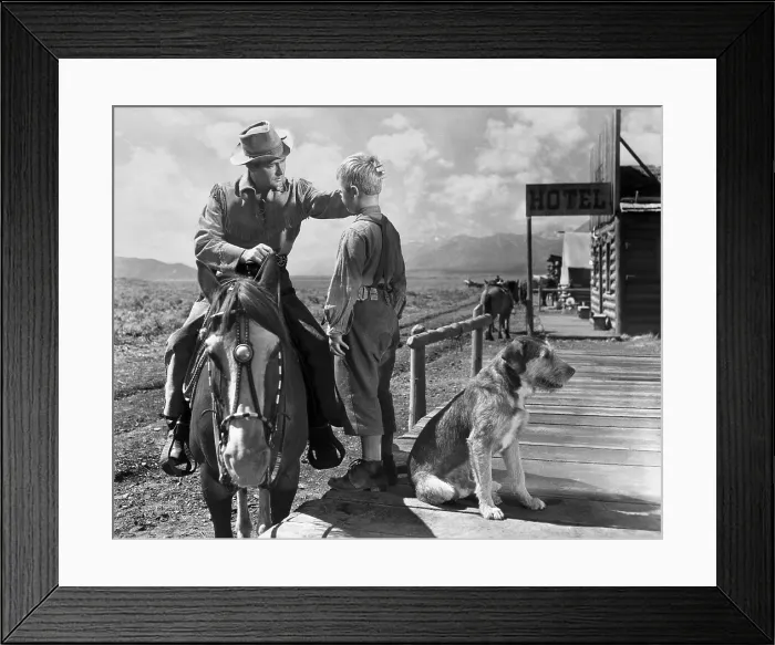 Framed Print : SHANE, Alan Ladd, Brandon De Wilde, 1953