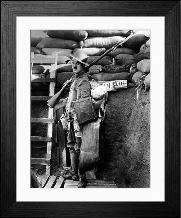 Framed Print : SHOULDER ARMS, Charlie Chaplin, 1918 Framed Print : SHOULDER ARMS, Charlie Chaplin, 1918
