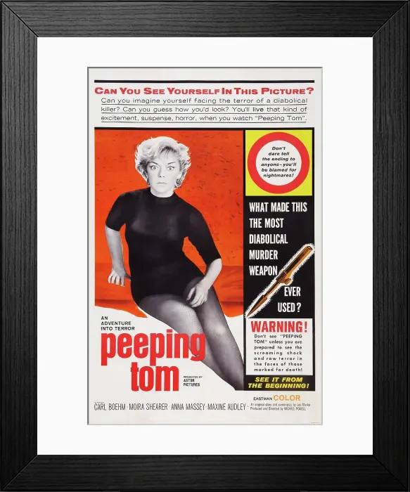 Framed Print : PEEPING TOM, US poster art, 1960