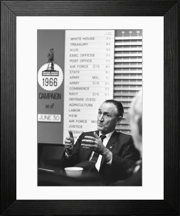 Framed Print : Senator Mike Mansfield, Senate Majority Leader, in a Democratic election strategy meeting at the White House. Aug. 11, 1966 Framed Print : Senator Mike Mansfield, Senate Majority Leader, in a Democratic election strategy meeting at the White House. Aug. 11, 1966