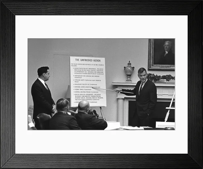 Framed Print : LBJ's Great Society programs Framed Print : LBJ's Great Society programs