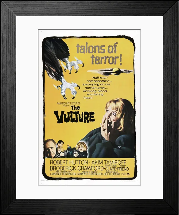 Framed Print : THE VULTURE, US poster, Diane Clare (right), 1967