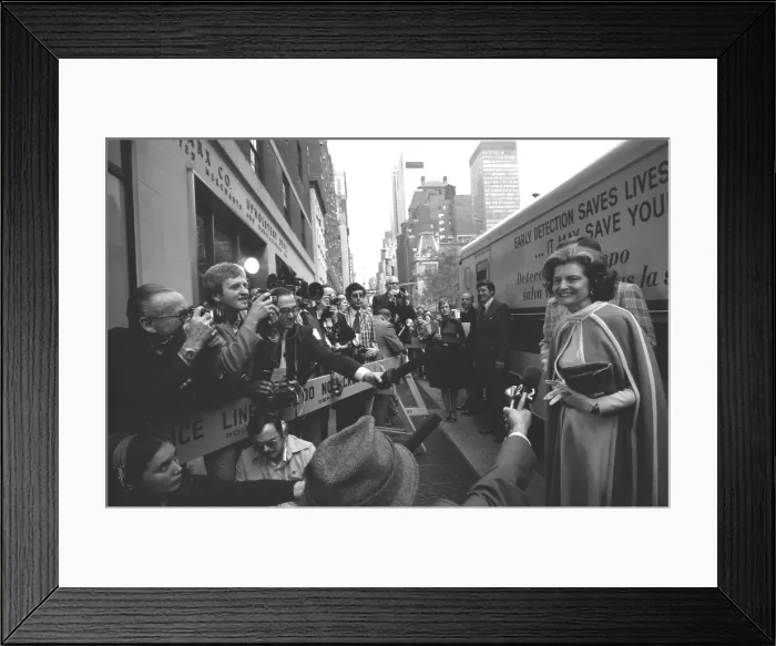 Framed Print : First Lady Betty Ford became an unembarrassed advocate of early detection and breast cancer awareness