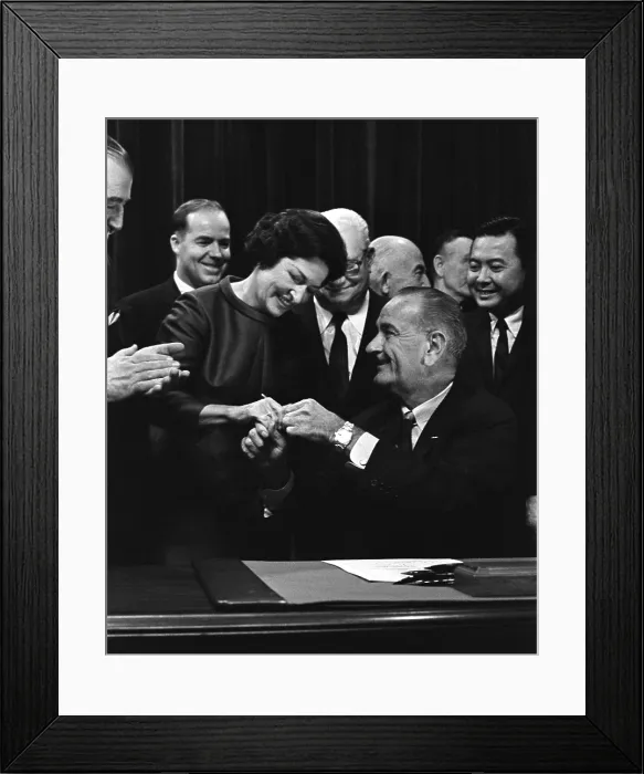 Framed Print : LBJ's Great Society programs