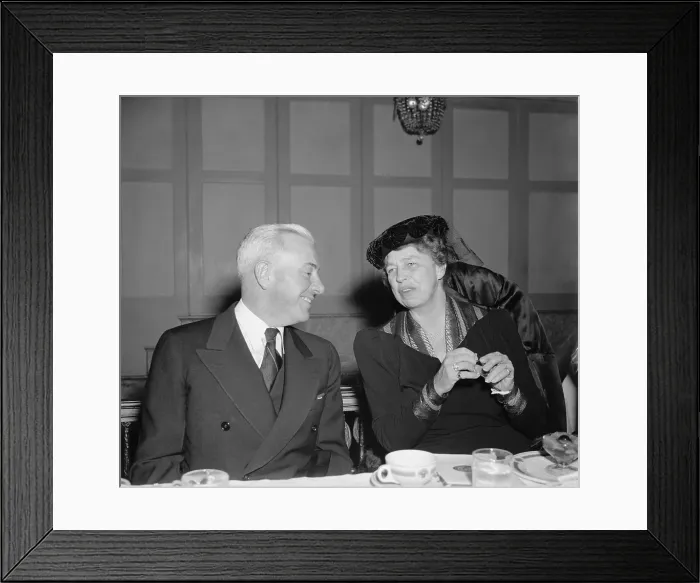 Framed Print : First Lady Eleanor Roosevelt with Surgeon General Dr. Thomas Parren. 1939