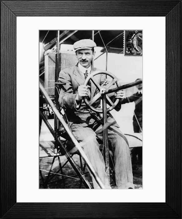 Framed Print : Glenn H. Curtiss (1878-1930), aviation pioneer in his bi-plane, ca. 1910. He was the founder of the Curtiss Aeroplane and Motor Company Framed Print : Glenn H. Curtiss (1878-1930), aviation pioneer in his bi-plane, ca. 1910. He was the founder of the Curtiss Aeroplane and Motor Company