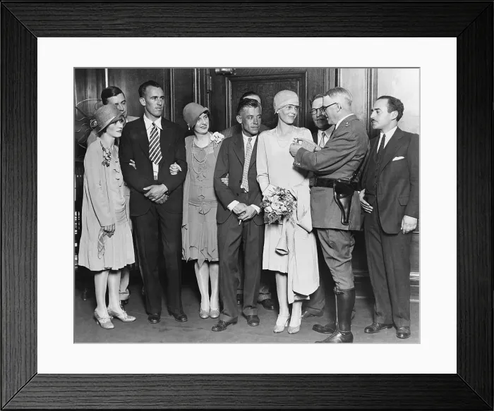 Framed Print : Chicago Chief of Police Michael Hughes pinning a star on Amelia Earhart on July 19, 1928. Left to right: Mrs. Stultz, Lou Gordon, Ann Bruce, Mr Framed Print : Chicago Chief of Police Michael Hughes pinning a star on Amelia Earhart on July 19, 1928. Left to right: Mrs. Stultz, Lou Gordon, Ann Bruce, Mr