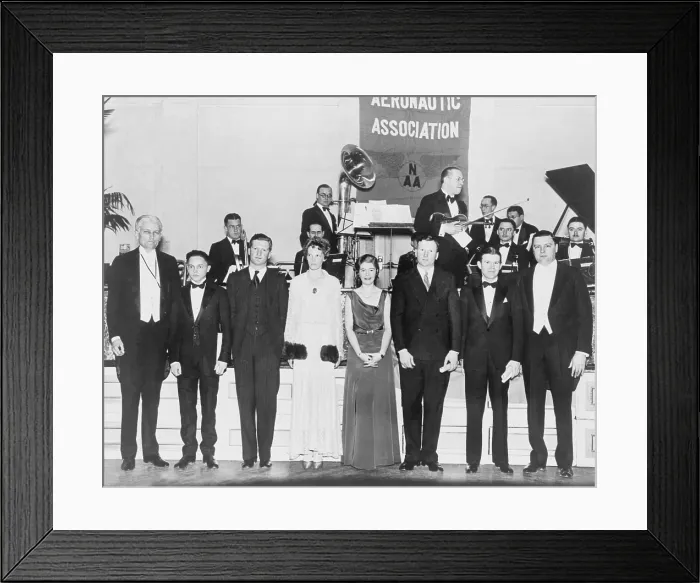 Framed Print : Famous flyers attend Aero ball at the Willard Hotel in Washington, D.C. in 1931