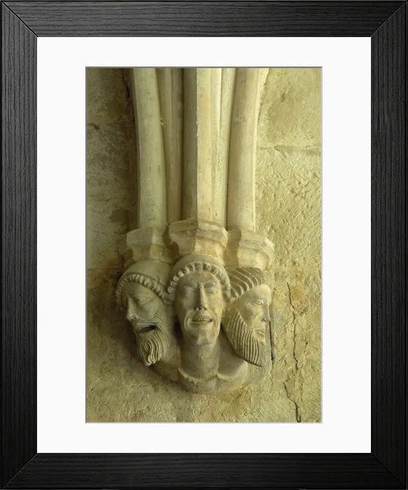 Framed Print : Monastery of Veruela. 1146. SPAIN. Vera de Moncayo. Detail in the cloister. Cistercian art. Sculpture. AISA / Everett Collection**US SALES ONLY**