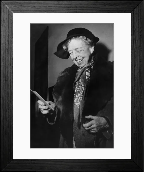 Framed Print : Eleanor Roosevelt in New York City in the 1950s. (BSLOC_2013_6_69)