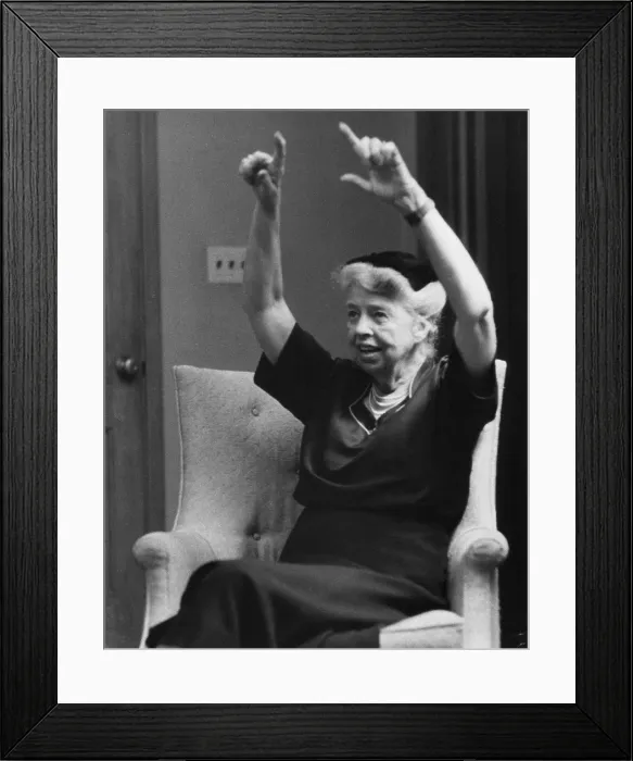 Framed Print : Eleanor Roosevelt at Cold Spring Institute for Gerontology. 1955. (BSLOC_2013_6_70)