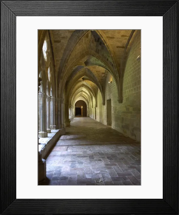 Framed Print : Monastery of Veruela. 1146. SPAIN. Vera de Moncayo. Cloister. Cistercian art. Architecture. AISA / Everett Collection**US SALES ONLY**