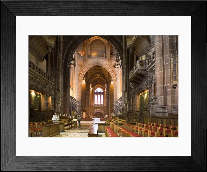 Framed Print : UNITED KINGDOM. ENGLAND. Liverpool. Anglican cathedral, built in 1978. Inside. Neo-Gothic. Architecture. - Lucas Vallecillos / Iberfoto / Everett Collection (325618)**US SALES ONLY**