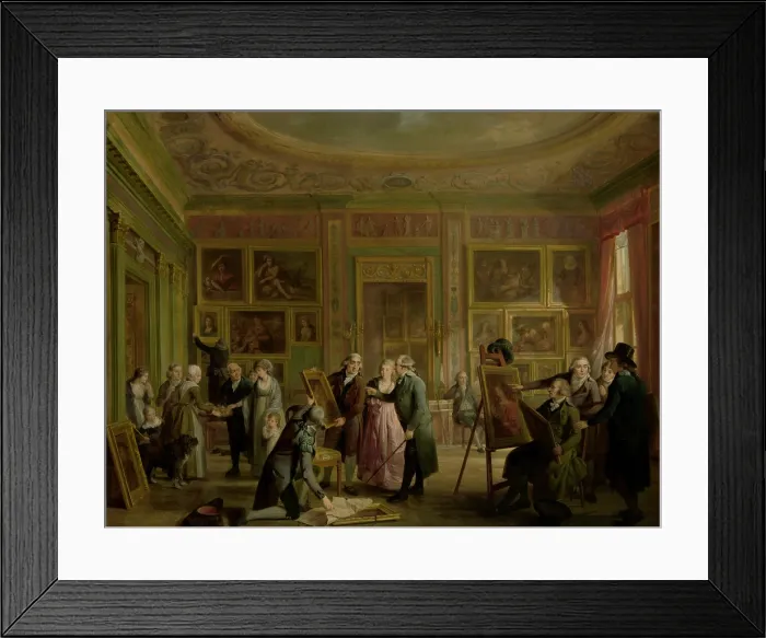 Framed Print : The Art Gallery of Josephus Augustinus Brentano, by Adriaan de Lelie, 1790-99, Dutch painting, oil on panel