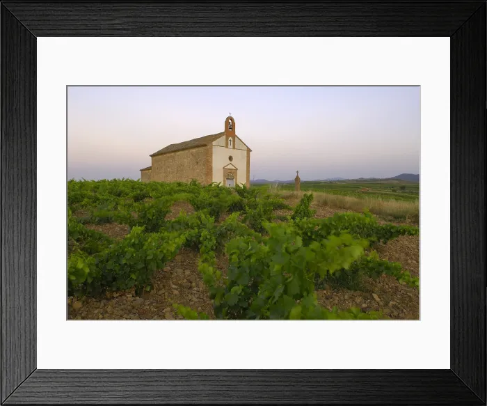 Framed Print : SPAIN. Paniza. Vineyards surrounding the hermitage of Santa Quiteria. AISA / Everett Collection**US SALES ONLY** Framed Print : SPAIN. Paniza. Vineyards surrounding the hermitage of Santa Quiteria. AISA / Everett Collection**US SALES ONLY**