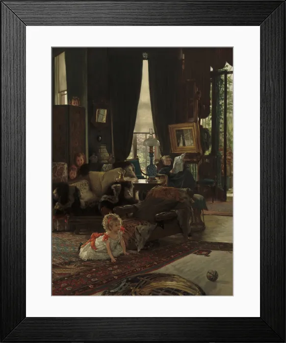 Framed Print : Hide and Seek, by James Jacques Joseph Tissot, 1877, French painting, oil on panel Framed Print : Hide and Seek, by James Jacques Joseph Tissot, 1877, French painting, oil on panel