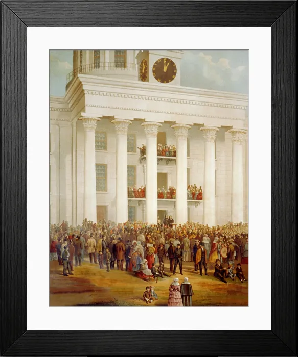 Framed Print : Jefferson Davis (1808-1889), inauguration as president of the new Southern Confederacy in 1861 in Montgomery, Alabama on Feb. 18, 1861