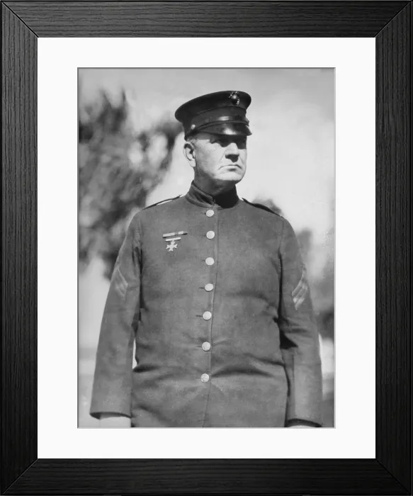 Framed Print : Edwin Denby (1870-1929), former Congressman and future Secretary of the Navy, enlisted in the Marines as a private at the age of 47 when the US entered World War I, in 1917 Framed Print : Edwin Denby (1870-1929), former Congressman and future Secretary of the Navy, enlisted in the Marines as a private at the age of 47 when the US entered World War I, in 1917