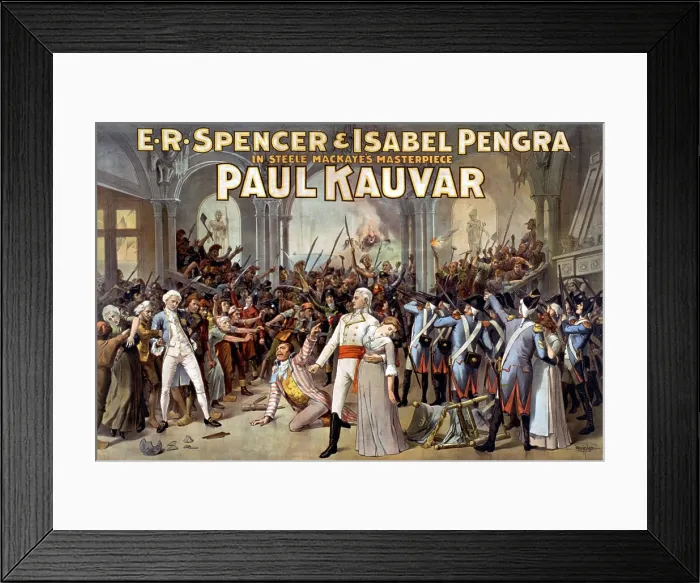 Framed Print : Steele MacKaye (1842-1894), American playwright and producer, wrote PAUL KAUVAR, a French Revolution drama, in 1887
