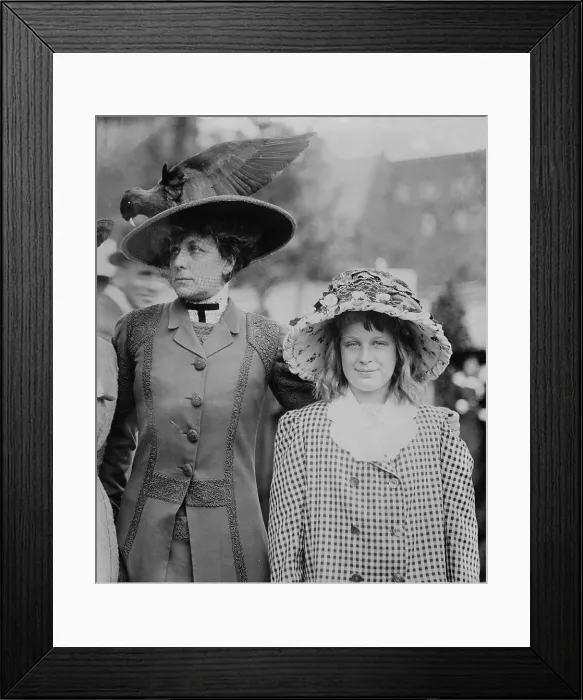 Framed Print : Daisy Harriman (1870-1967) with her daughter, Ethel M.B. Harriman