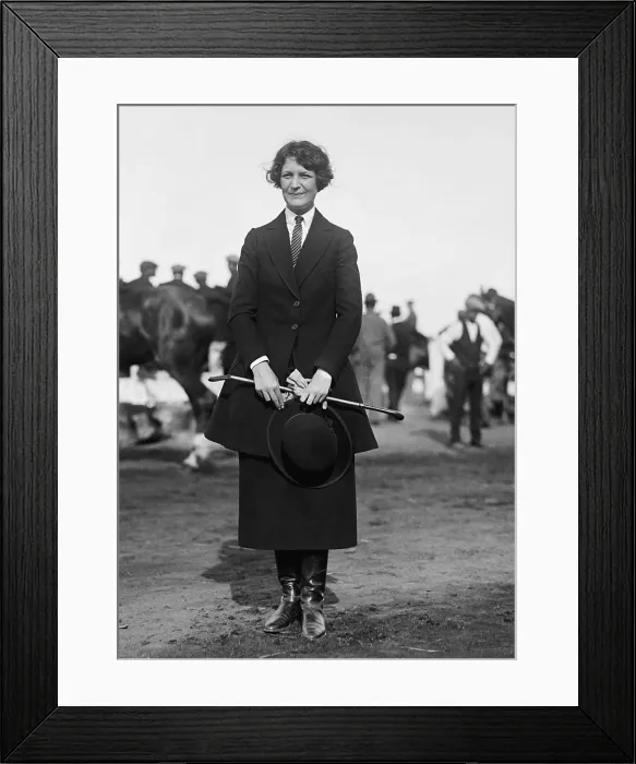 Framed Print : Alisa Mellon (1901-1969), daughter of Andrew Mellon, at an equestrian event near Washington, D.C. 1923