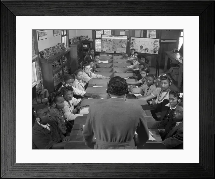Framed Print : African American students in a radio technicians class at Bethune-Cookman College. Feb. 1943 photo by Gordon Parks