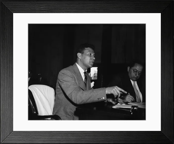 Framed Print : Lee Pressman, CIO Consul endorsed a national health insurance bill. May 11, 1939