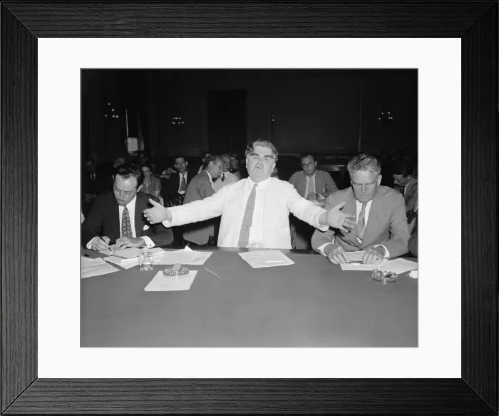 Framed Print : John L. Lewis gesturing as he speaks. Ca. 1938-39. (BSLOC_2013_6_96) Framed Print : John L. Lewis gesturing as he speaks. Ca. 1938-39. (BSLOC_2013_6_96)