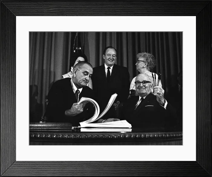Framed Print : LBJ's Great Society programs