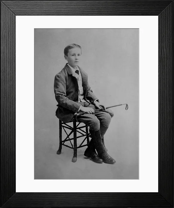 Framed Print : Franklin D. Roosevelt at age 11 in a riding habit. 1893. (BSLOC_2013_6_9)