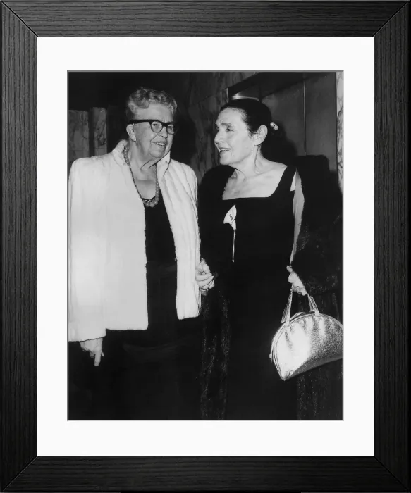 Framed Print : Eleanor Roosevelt and novelist Fannie Hurst. 1962 Framed Print : Eleanor Roosevelt and novelist Fannie Hurst. 1962