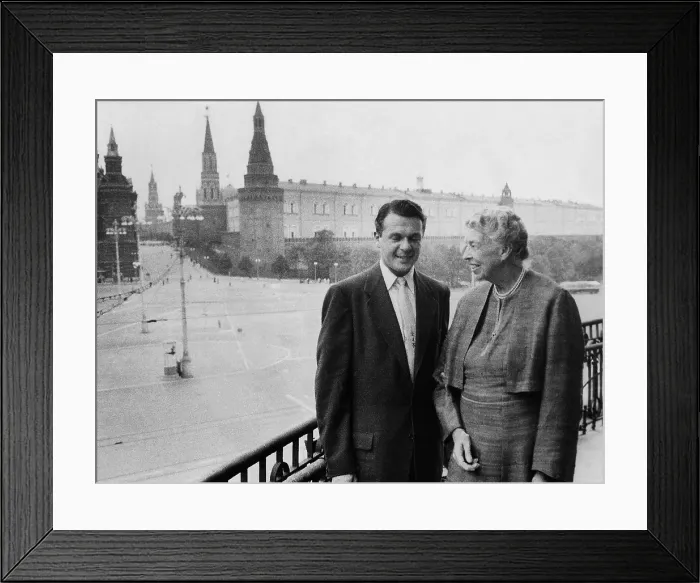 Framed Print : Eleanor Roosevelt in Moscow with her close friend, David Gurewitsch. Sept. 1957. (BSLOC_2013_6_72) Framed Print : Eleanor Roosevelt in Moscow with her close friend, David Gurewitsch. Sept. 1957. (BSLOC_2013_6_72)