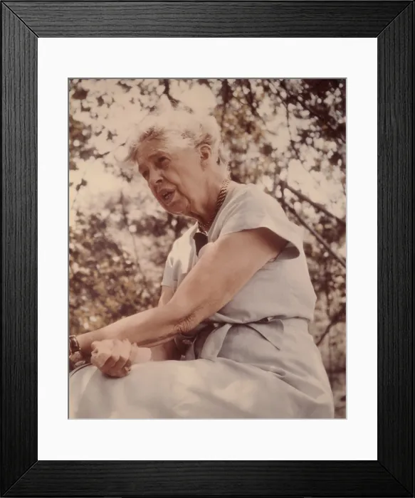 Framed Print : Eleanor Roosevelt. Color portrait taken around 1960. (BSLOC_2013_6_75)