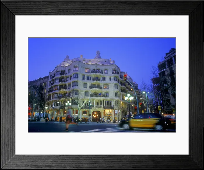 Framed Print : SPAIN. Barcelona. Mil House or 'The Quarry'. Modernism. Architecture. - Lucas Vallecillos / Iberfoto / Everett Collection (575714)**US SALES ONLY**