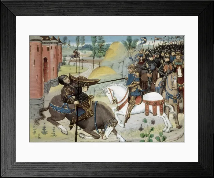 Framed Print : AUBERT, David (15th c.). 'Chroniques et conquestes de Charlemaine'. 1458. Ms. 5089. Folio 167V